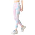 thumbnail image 1 of Duqingm Girls' Athletic Leggings Kids Dance Running Yoga Pants Workout Active Dance Tights with Pockets (Pink,7-8 Years), 1 of 6