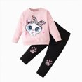 thumbnail image 1 of Duqingm Girls Clothes Sweatshirt Casual Outfit for Girl Leggings 2 Piece Fall Pants Set,5-6 Years, 1 of 3
