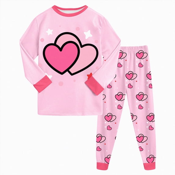 Duqingm Girls Pajamas Animals Pjs Jammies Fall Winter Long Sleeve Kids Sleepwear Sets for Size 2-8 Years,2-3 Years