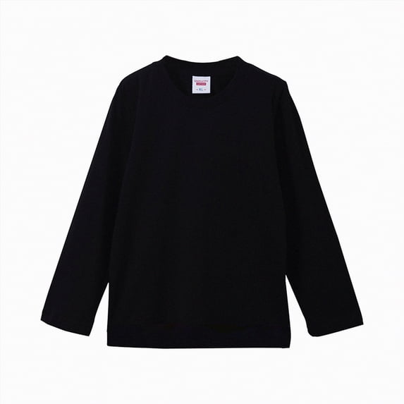 Duqingm Girls Shirts Girls T Shirts Toddler Baby Kids Girl Long Sleeve Solid Color Tee Tops T-Shirt Clothes Black,12-18 Months