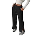 thumbnail image 1 of Duqingm Girls Sweatpants, Running Casual Sports Elastic Drawstring Waist Straight Leg Pants with Pockets (Black,11-12 Years), 1 of 7