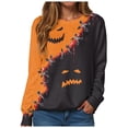 thumbnail image 1 of Duqingm Halloween Shirts for Women 2026 Novelty Funny Print Gothic Tshirts Long Sleeve Crewneck Tops,2XL, 1 of 7