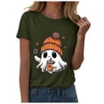thumbnail image 1 of Duqingm Halloween Shirts for Women Fall Tee Shirt Funny Graphic Tshirt Clothes,L, 1 of 7
