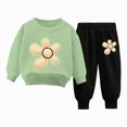 thumbnail image 1 of Duqingm Kids Girls Clothes Toddler Girl Fall Outfits Winter Sweatshirt + Floral Pants 12Months-12Years,12-18 Months, 1 of 4