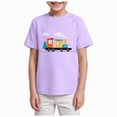 thumbnail image 1 of Duqingm Kids Graphic Tees Boys Tie Dye Graphic Tee with Short Sleeves Purple,2-3 Years, 1 of 4