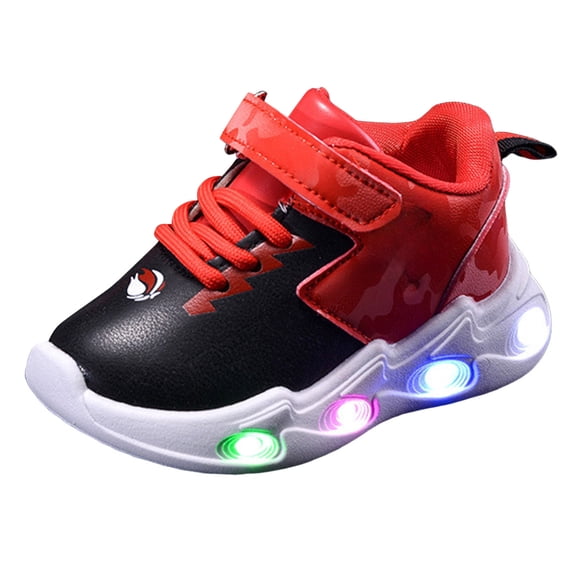 Duqingm Kids Light Up Shoes Led Flash Sneakers for Boys Girls Best Gift for Birthday Day Black,11