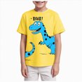 thumbnail image 1 of Duqingm Kids T Shirts for Boys Boys Short Sleeve Shirts Kids Loose Fit Crewneck T-Shirts Summer Casual Tops Basic Tee Yellow,11-12 Years, 1 of 5