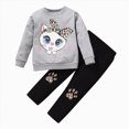 thumbnail image 1 of Duqingm Little Girls Outfits 2 Piece Toddler Long Sleeve Sweatshirt Leggings Pants Fall Winter Clothing Set 12Months-6Years,12-24 Months, 1 of 7