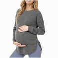 thumbnail image 1 of Duqingm Long Sleeve Maternity Shirt Women's Maternity Shirts Knit Button Down Nursing Top Fall Maternity Clothes Grey,S, 1 of 6