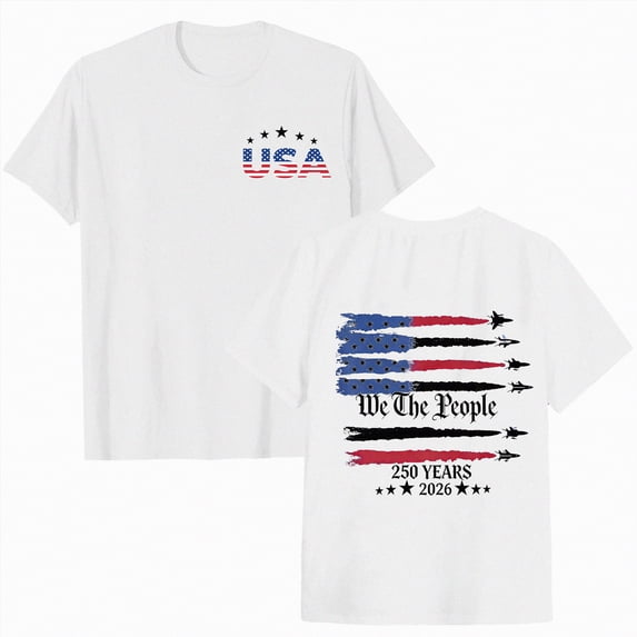 Duqingm Memorial Day Tee Shirt Women's USA American Flag Patriotic Fourth of July Independence Day Short Sleeve T-shirt White,L