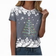 thumbnail image 1 of Duqingm Merry Christmas Shirt Womens Christmas Light Shirt: Merry Christmas Tee Shirts Xmas T-Shirt Christmas Bright Short Sleeves Top Grey,XL, 1 of 7