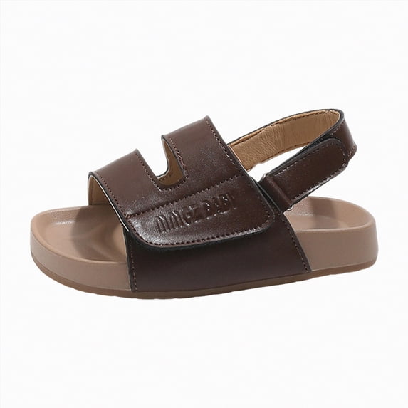 Duqingm Sandals Toddler Toddler Classic Fisherman Sandals Girls Closed Toe Water Pool Beach Sandal Naturally Splay Brown,6.5