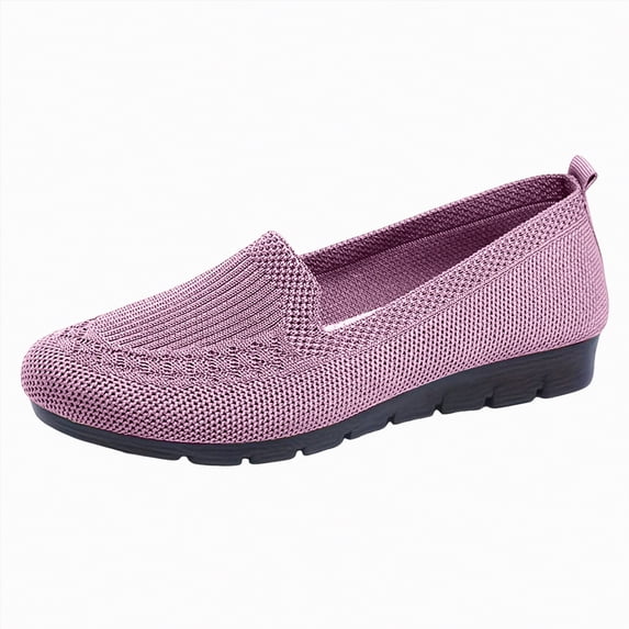 Duqingm Shoes for Women Dressy Casual Loafers for Women Comfortable Slip on Work Flats Shoes Womens Dressy Casual Walking Shoes Pink,6
