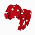 thumbnail image 1 of Duqingm Toddler Girl Clothes Ribbed Fall Winter Outfits for Girls 9 12 18 24 Months 3T,6-9 Months, 1 of 7