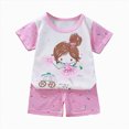 thumbnail image 1 of Duqingm Toddler Outfits Toddler Boys Clothes Set Short Sleeve T-shirt Top Elastic Waist Pocket Shorts Solid 5Pcs Outfits Light Pink,5-6 Years, 1 of 4