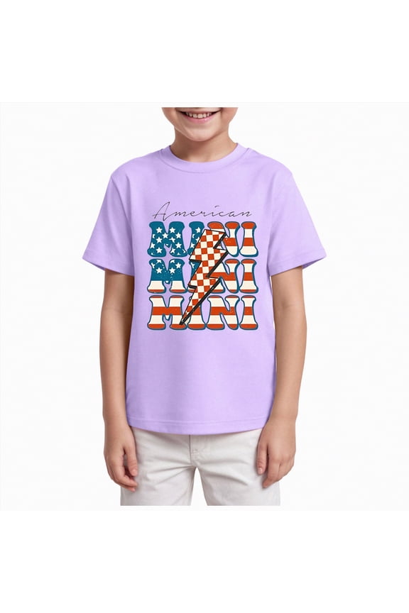 Tshirts for Kids Boys Boys' Short Sleeve Graphic Crew Neck T-Shirt, Soft, Comfortable, Relaxed Fit Purple,11-12 Years