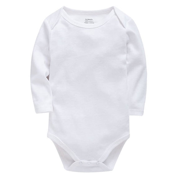 Duqingm Unisex Baby Onsies Solid Baby Bodysuit Romper Blank for 0-18 Months Boys Girls (White,3-6 Months)