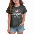 thumbnail image 1 of Duqingm Usa Shirt Kids Classic American Flag USA Pride Toddler Boy Girl T Shirt Infant Toddler Grey,11-12 Years, 1 of 4
