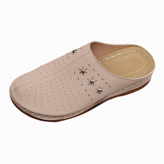 Duqingm Women'S Flats Everyday Women's Ballet Flats Pointed Toe Flats Mesh Slip On Shoes Fashion Lady shoes Classic Loafer Flats Beige,8
