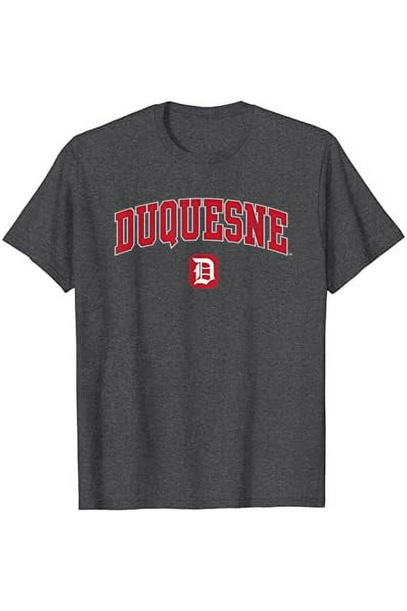 Duquesne Dukes Arch Over Dark Heather Licensed Vintage T-Shirt