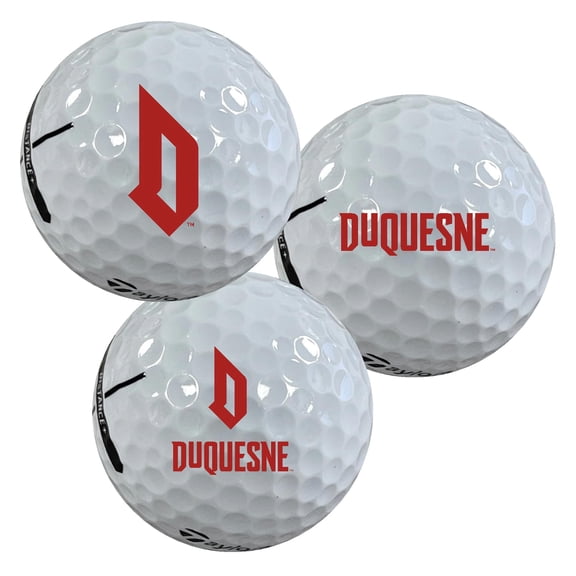 Duquesne Dukes Logo Edition Taylormade Distance+ Golf Balls 12-Pack (Dozen)