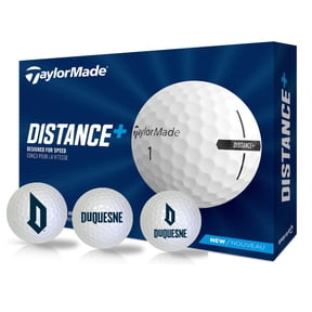 Duquesne Dukes Logo Edition Taylormade Distance+ Golf Balls 12-Pack (Dozen)