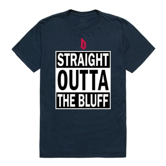 Duquesne University Dukes Straight Outta Tee T-Shirt - Navy, Medium