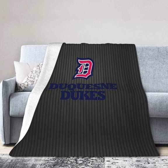 Duquesne University Fleece Blanket, Very Soft Microfiber Flannel Blanket for Couch Warm and Cozy for All Seasons