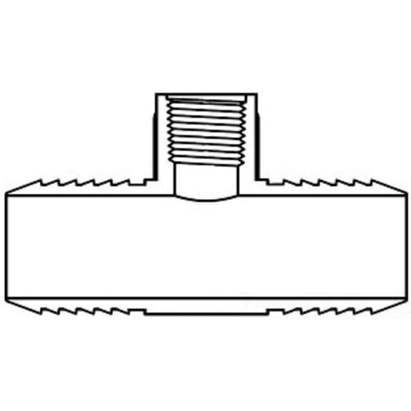 Dura 1-1/2X3/4 PVC RED INSERT TEE INSERTXFPT