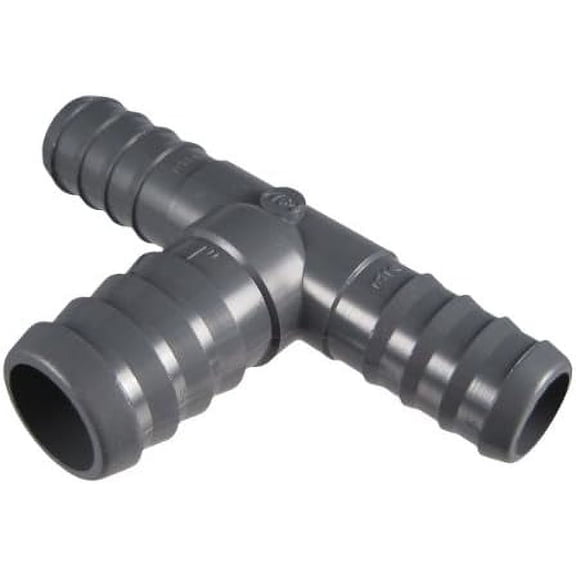 Dura 1" x 1" x 3/8" Bullhead Tee Insert x Insert x Bullhead Insert PVC Fitting