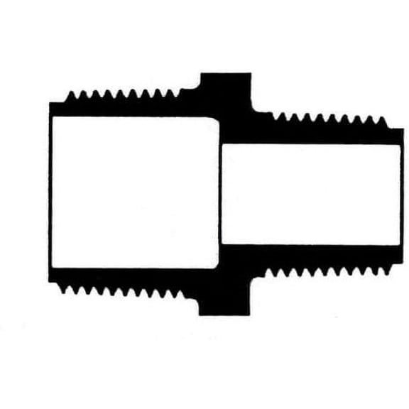 Dura 1" x 3/4" Reducing SCH 80 Molded Nipple/Riser