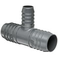 thumbnail image 1 of Dura 1401 Series PVC Tube Fitting, Tee, Schedule 40, Gray, 3/4" Barbed -  (100 Pack), 1 of 2