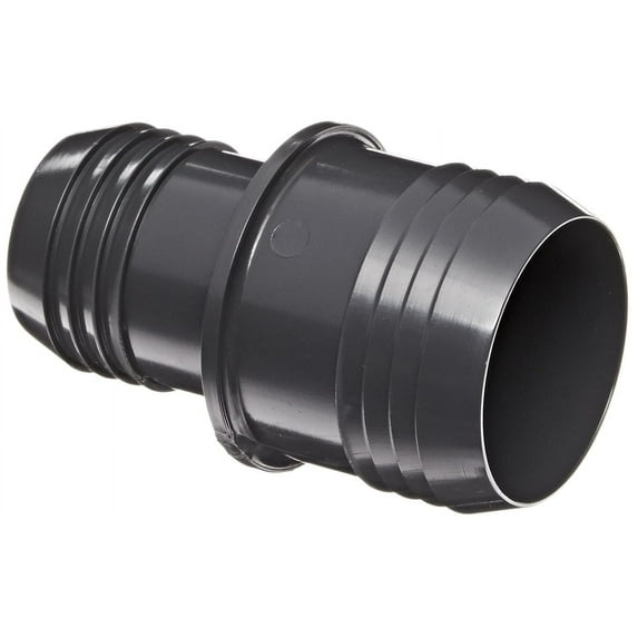 Dura 1429 Series PVC Tube Fitting, Coupling, Schedule 40, Gray, 1-1/4" x 1" Barbed