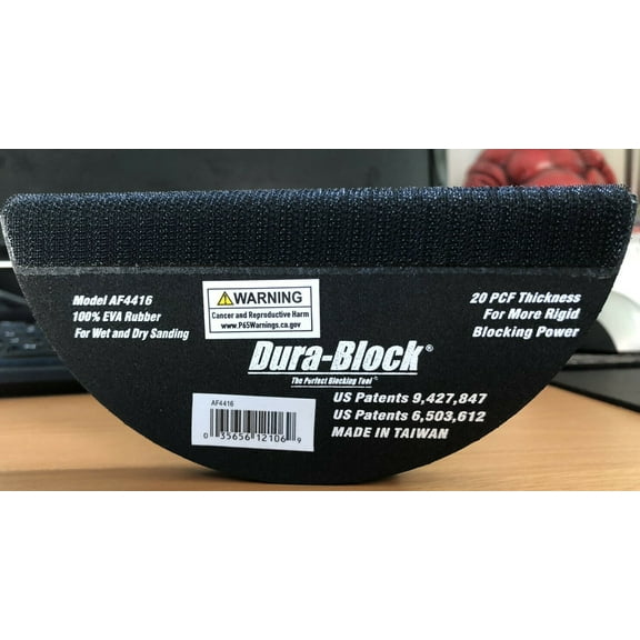 Dura-Block 6 Half Round Hook & Loop TACO Hard Sanding Block