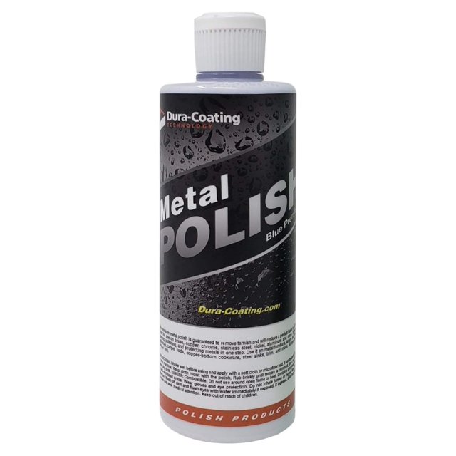 DuraCoating Blue Premium Metal Polish for Brilliant Finishing, 32 oz