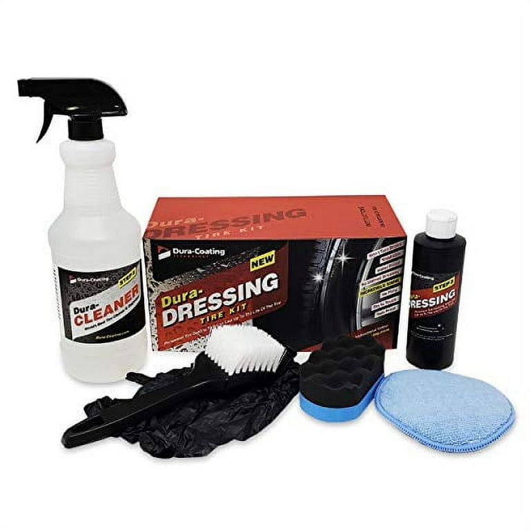 Dura-Dressing Total Tire Kit, XL Kit for 2-3 Cars or 1 Large Truck - Tire Dressing and Cleaning Kit - Made in The USA to Ensure Your Tires Shine and