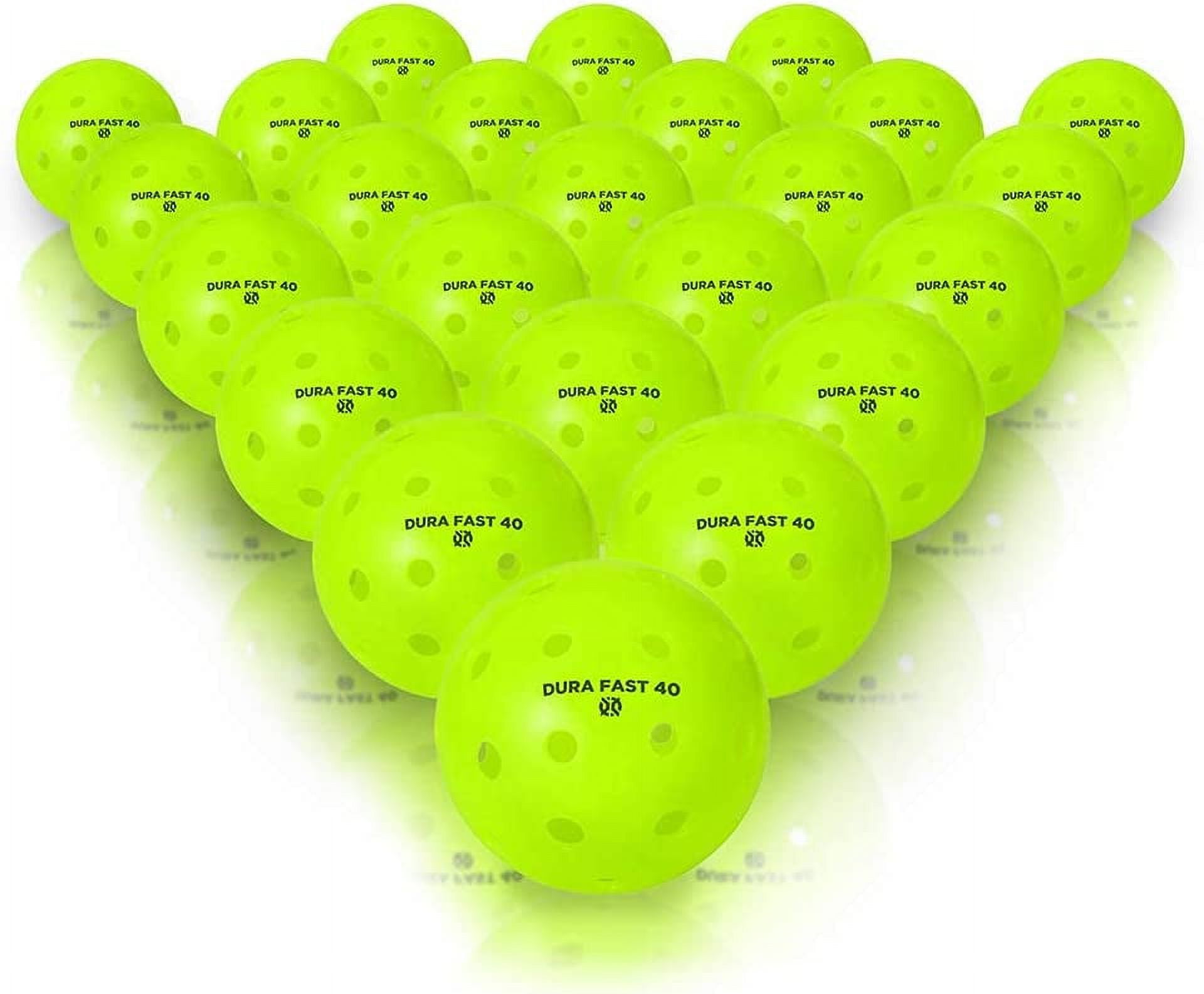 Dura Fast 40 Pickleballs | Outdoor Pickleball Balls | Neon | Two Dozen 24 Balls | USAPA Approved and Sanctioned for Tournament Play, Professional Perfomance