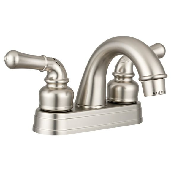 Dura Faucet Classical Arc Spout Lavatory Faucet for RV Bathrooms - Brushed Satin Nickel