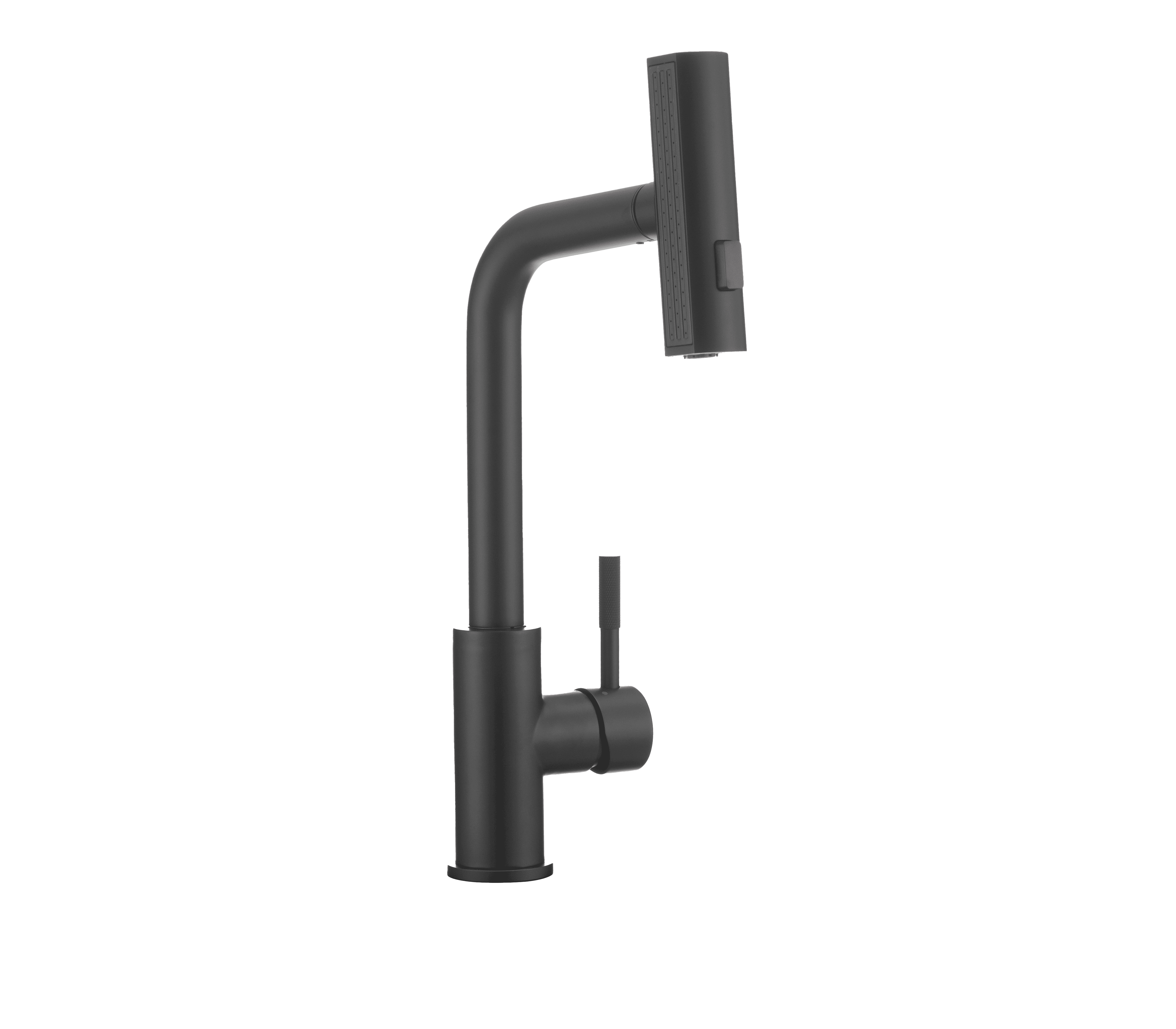 Dura Faucet (DF-MK511X-MB) Rainfall RV Kitchen Faucet – Matte Black, Dual-Mode Rotating Spray Head (Wide Waterfall & Stream), Single Lever Handle, Lead-Free, Easy Install Compact Sink Faucet