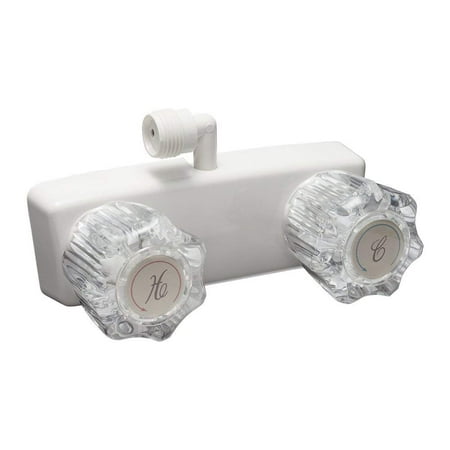Dura Faucet RV Shower Faucet for Exterior Shower Boxes - White