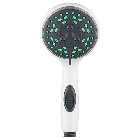 Dura Faucet DF-SA432-WT Shower Head Hand Held 4Function Setting H2OSaving On/Off