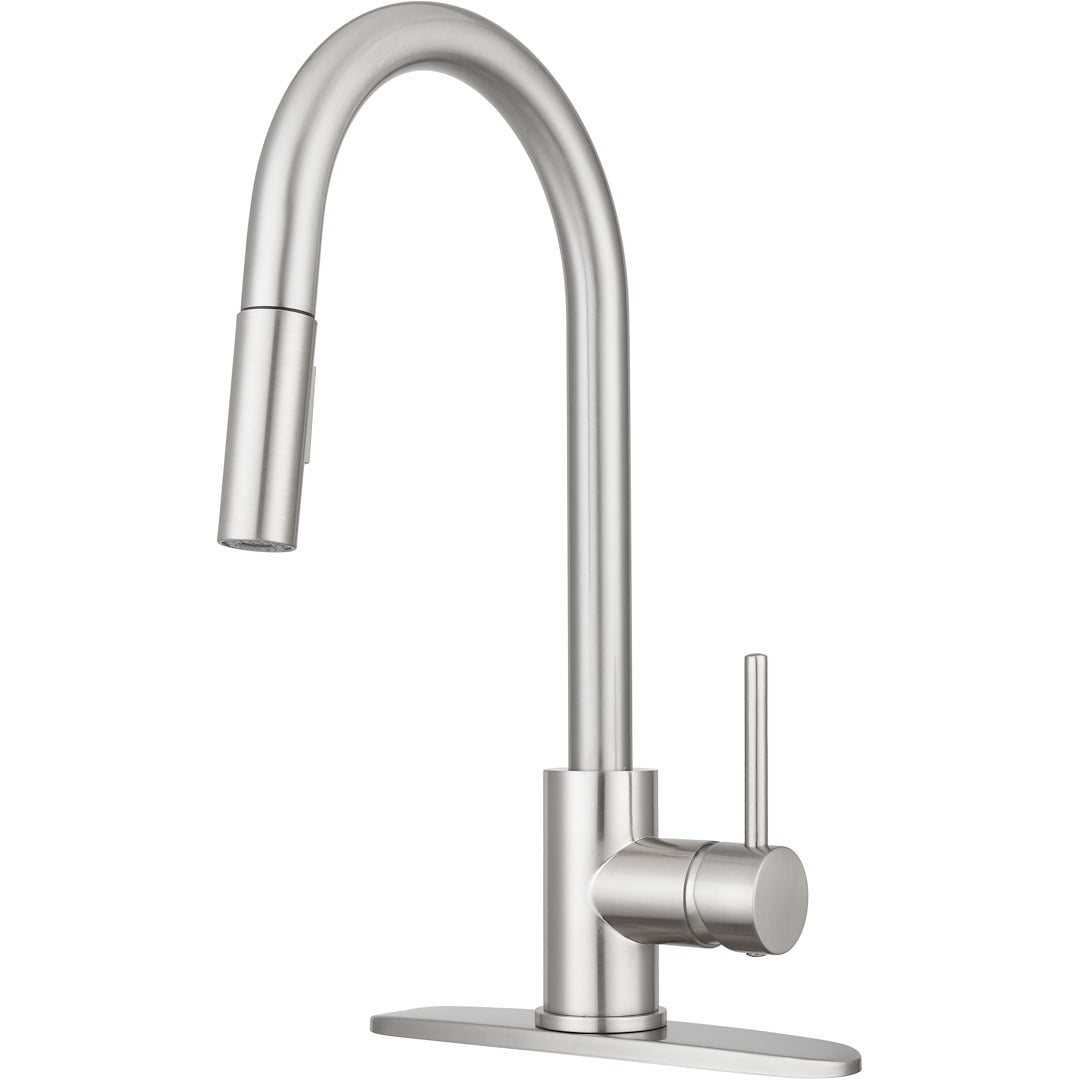 Dura Faucet DFNMK540SN Touch Sensor Pull-Down RV Kitchen Faucet, Satin Nickel
