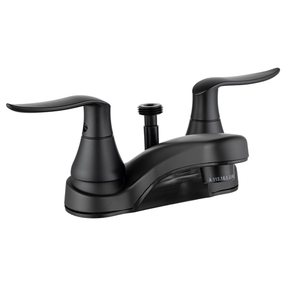Dura Faucet DF-PL720LH-MB Faucet 1 Piece 4"Deck Mnt W/Shower Diverter Matte Blk
