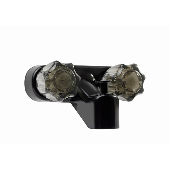 Dura Faucet DF-SA100S-BK RV Shower Faucet with Smoked Acrylic Knobs - Black