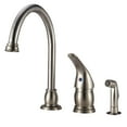 thumbnail image 1 of Dura Faucet Designer Pedestal Goose Neck RV Kitchen Faucet w/Spray- Brushed Satin Nickel, 1 of 6