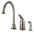 Dura Faucet Gooseneck Kitchen Faucet with Matching Side Sprayer for RVs