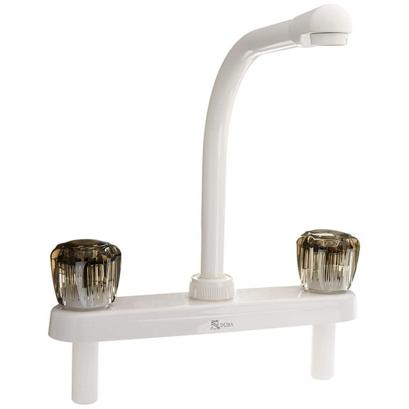 Dura Faucet Hi-Rise Kitchen Faucet for RVs - White