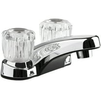 Dura Faucet Lavatory Faucet with Crystal Acrylic Knobs for RV Bathroom - Chrome Polished