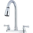 thumbnail image 1 of Dura Faucet Non-Metallic Dual Lever Pull-Down RV Kitchen Faucet - Chrome Polished, 1 of 5