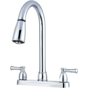 Dura Faucet Non-Metallic Dual Lever Pull-Down RV Kitchen Faucet - Chrome Polished